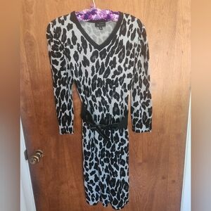 Cheetah fitted dress